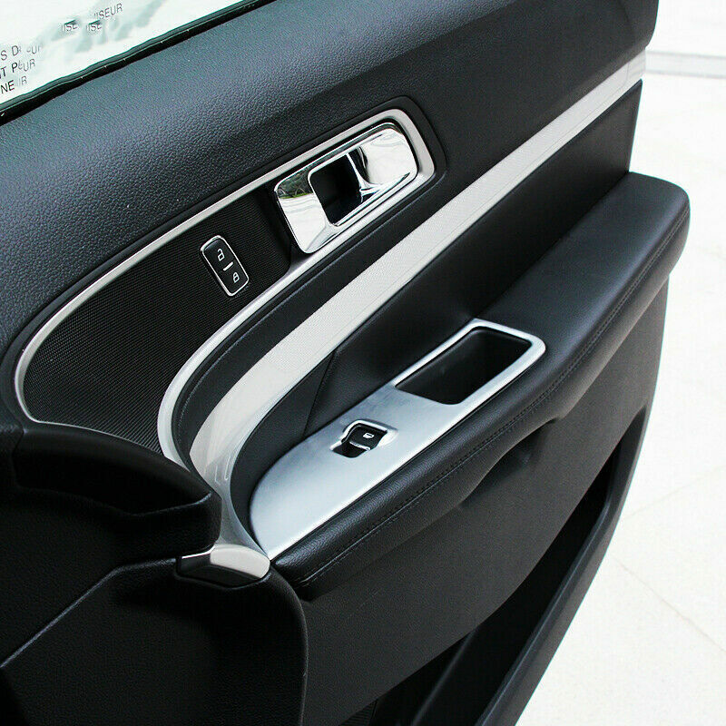 for ford  Explorer 2016-2020 Matte Chrome Window Lift Switch Button Moulding Trim