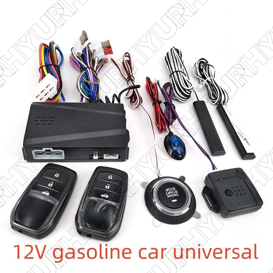 12V Car Auto Keyless Entry Push Button Alarm System Remote Engine Start Stop Kit Q