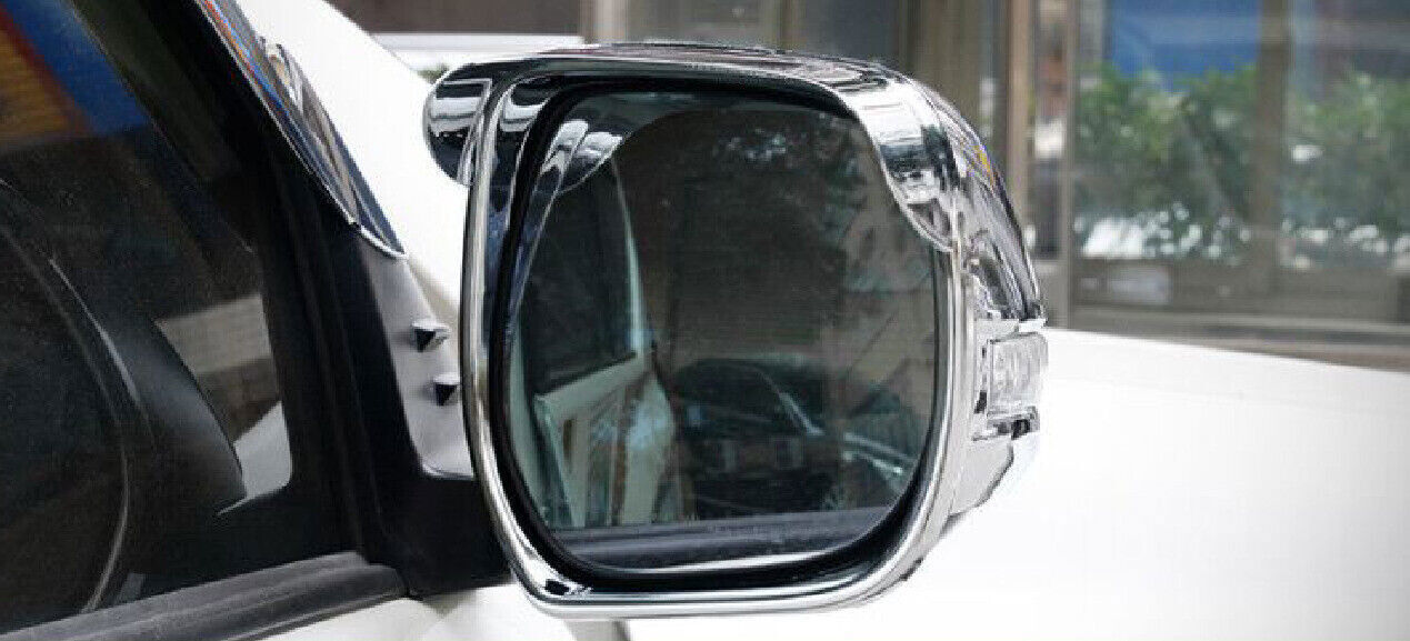 for Toyota for Land Cruiser LC200 2013-21 Chrome Rear View Mirror Eyebrow Frame Trim