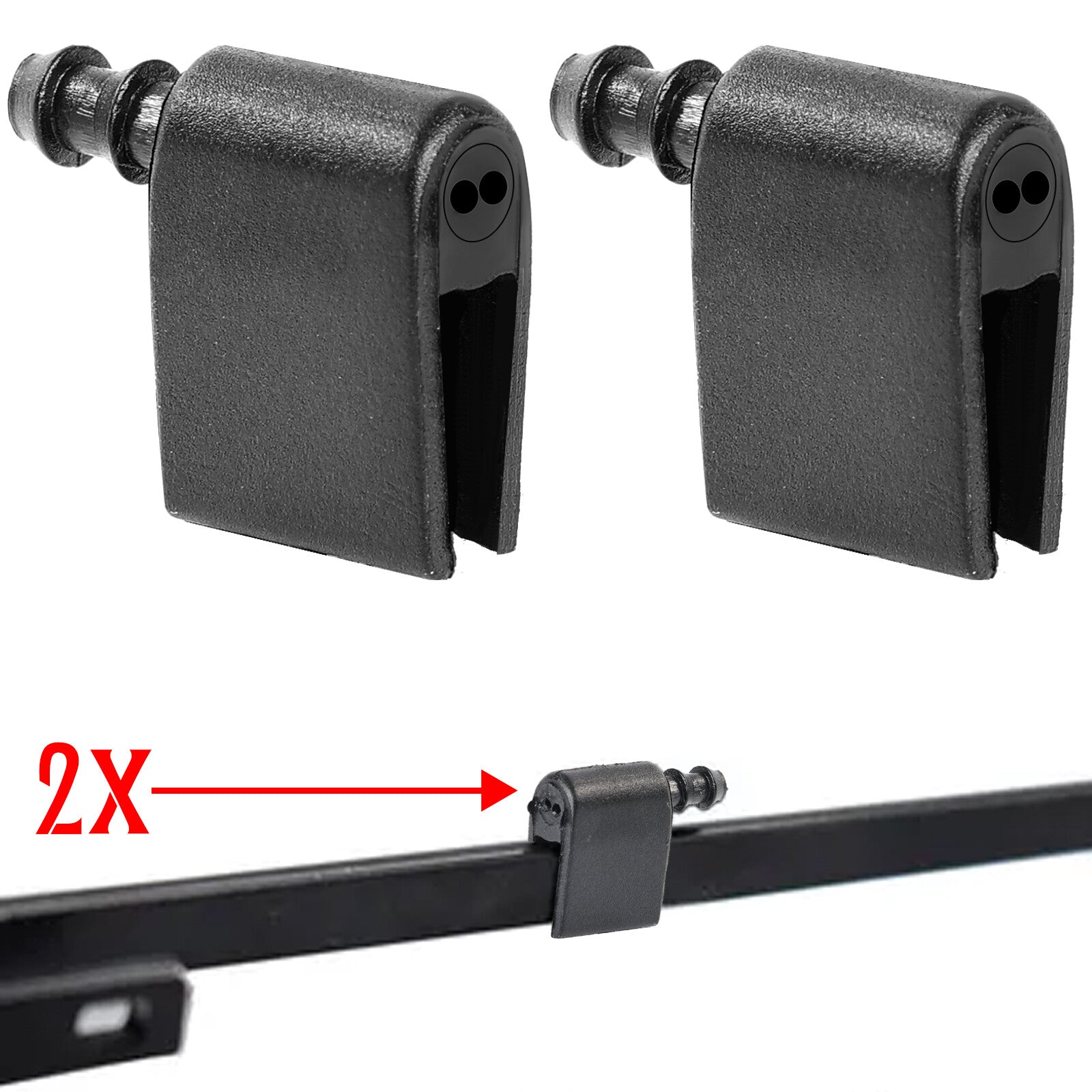 2x Washer Water Nozzle Windscreen Washer Nozzle for Mercedes Sprinter for VW Crafter #2E1955986 Q