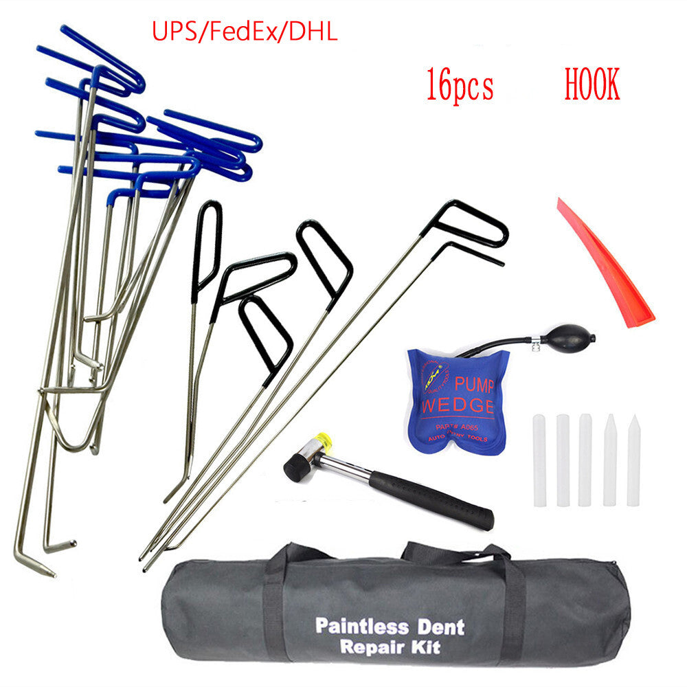 Dent Repair Tool Push Rod Hook, PDR Rod Kits Paintless Dent Repair Removal Tools v