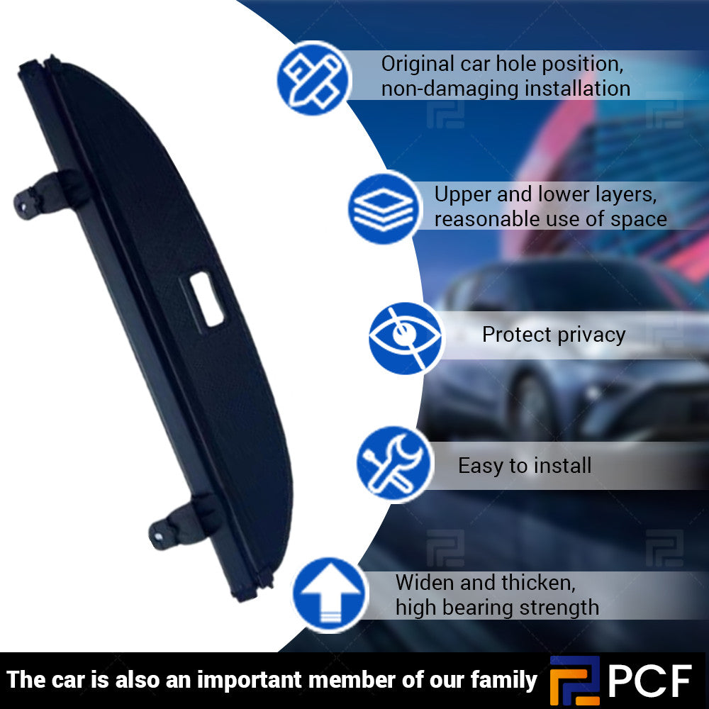 Leather Car Rear Trunk Cargo Luggage Shade Cover Fits for Honda Pilot 2023-2025 n