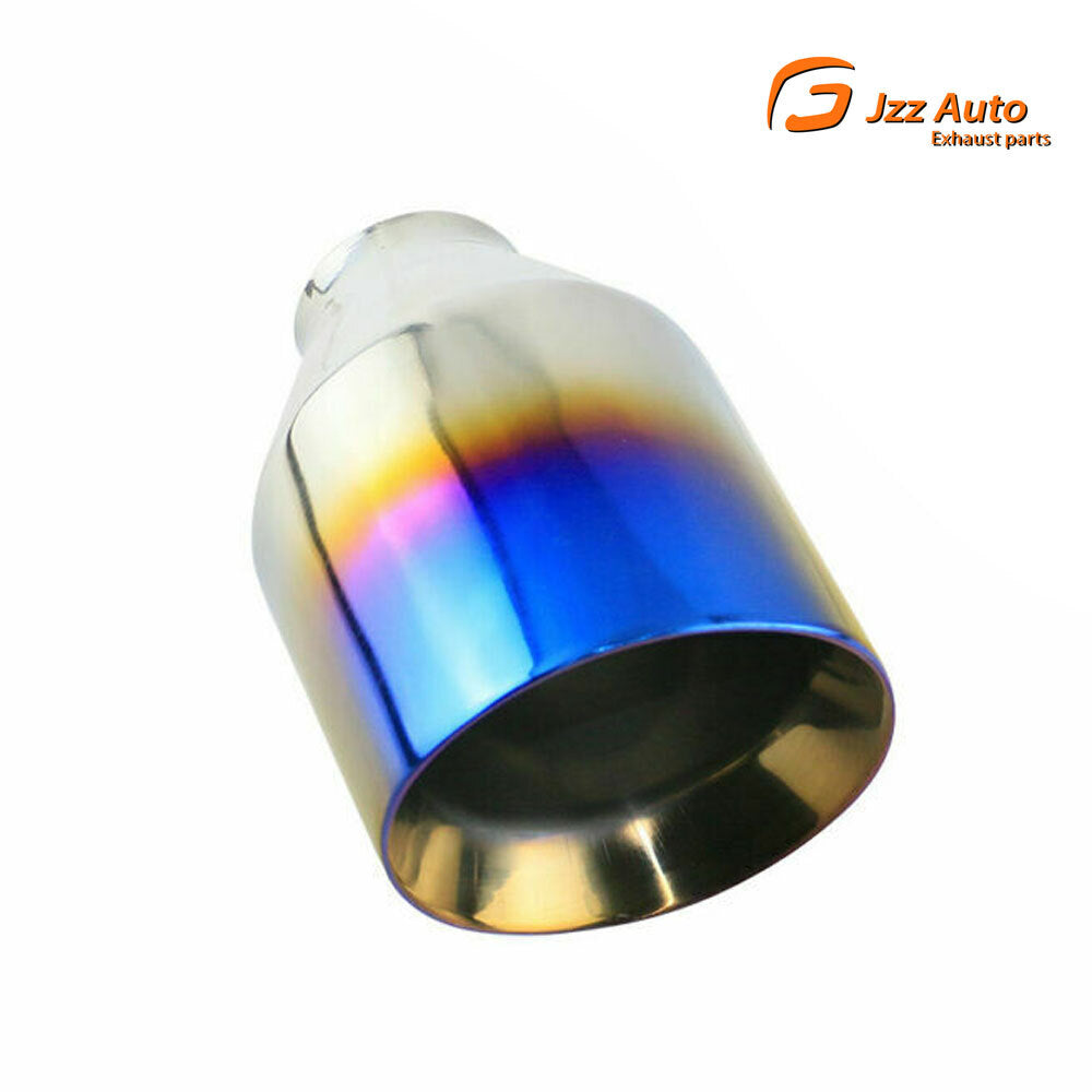 Blue Universal 2'' inlet 4'' outlet Exhaust End Tips Exhaust Tip 150mm Length