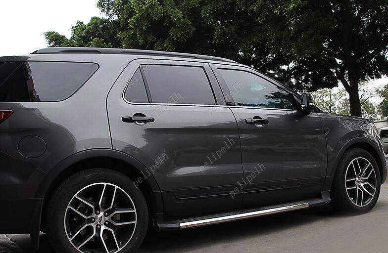 Black Steel Windows Strip Sill Molding Cover Decor For Explorer 2011-2019 n