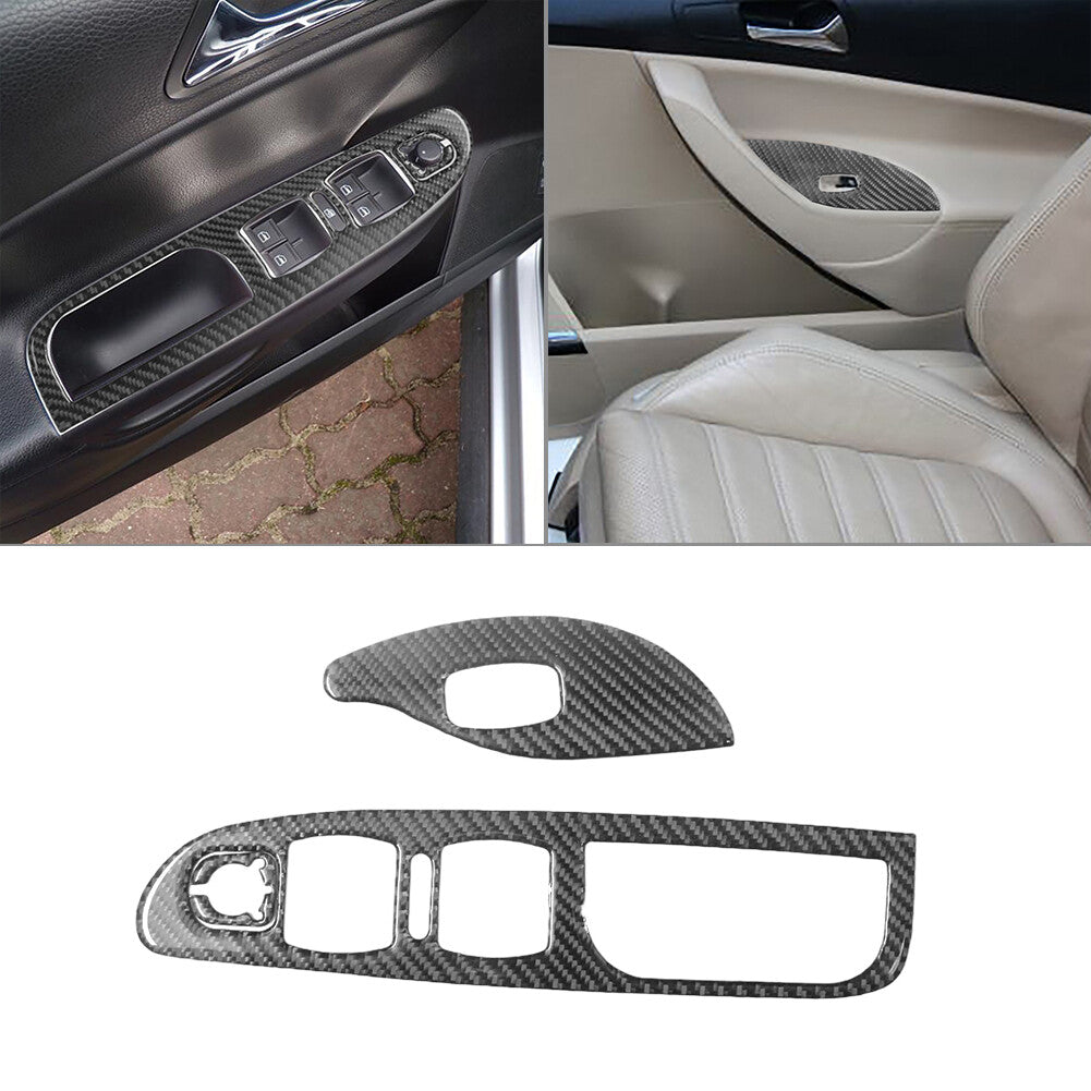 Red Carbon Fiber Console Watercup Cover Trim for Dodge Durango 2014-2020 Type A v