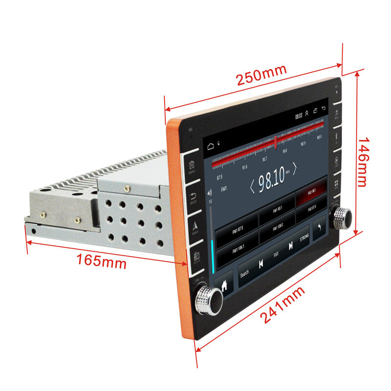 9 1 DIN Android 9.1 Car Stereo Radio GPS Navigation WiFi MP5 Player Quad-core n