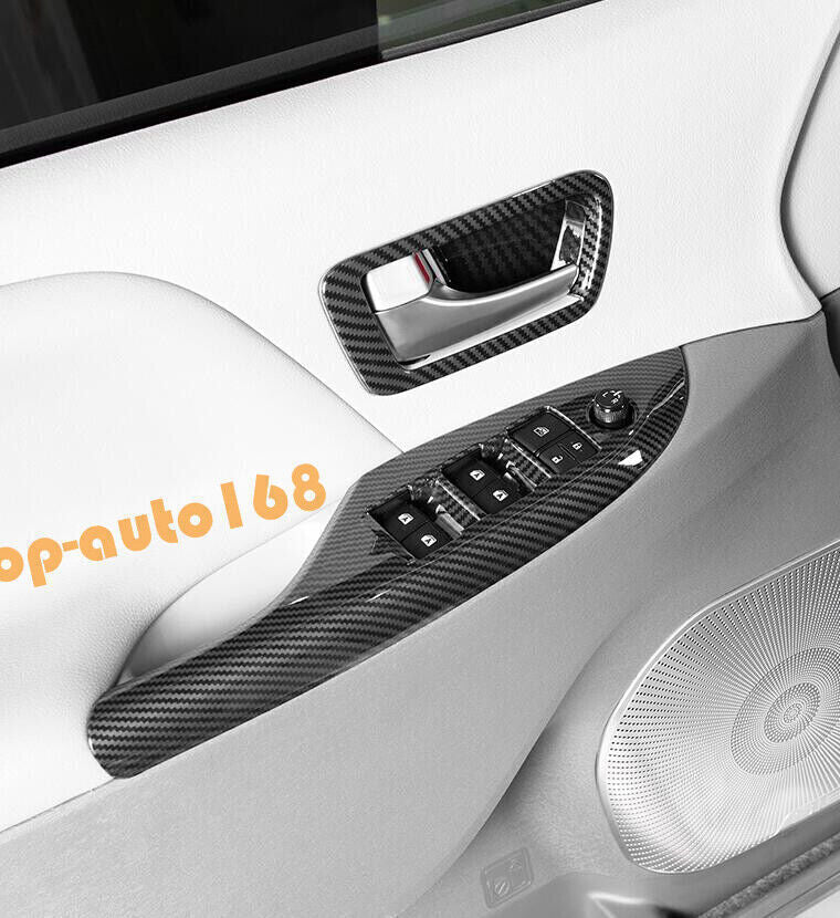 For Explorer 2016-2018 Carbon Fiber Interior Door Lock Armrest Cover Trim v