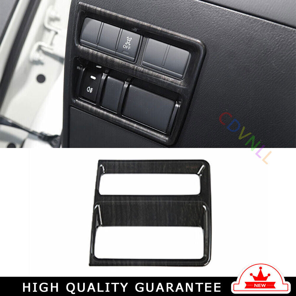 Headlight Button Frame Cover Inner for Nissan Armada Y62 17-20 Black Wood Grain