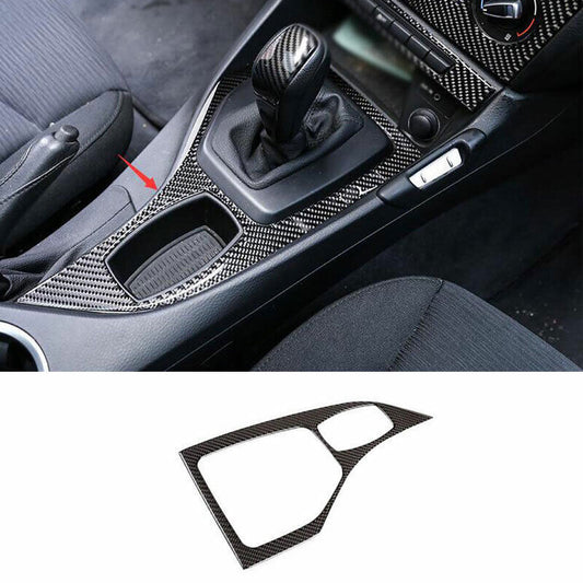 for BMW X1 E84 13-15 Real Carbon Fiber Central Console Gear Shift Cover Trim 1P
