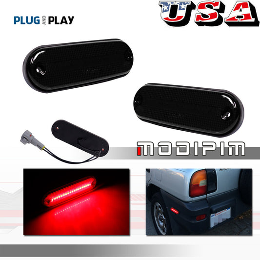 [Plug and Play] Smoked Lens LED Rear Side Marker Lights for 1996 - 2000 for Rav4 - v