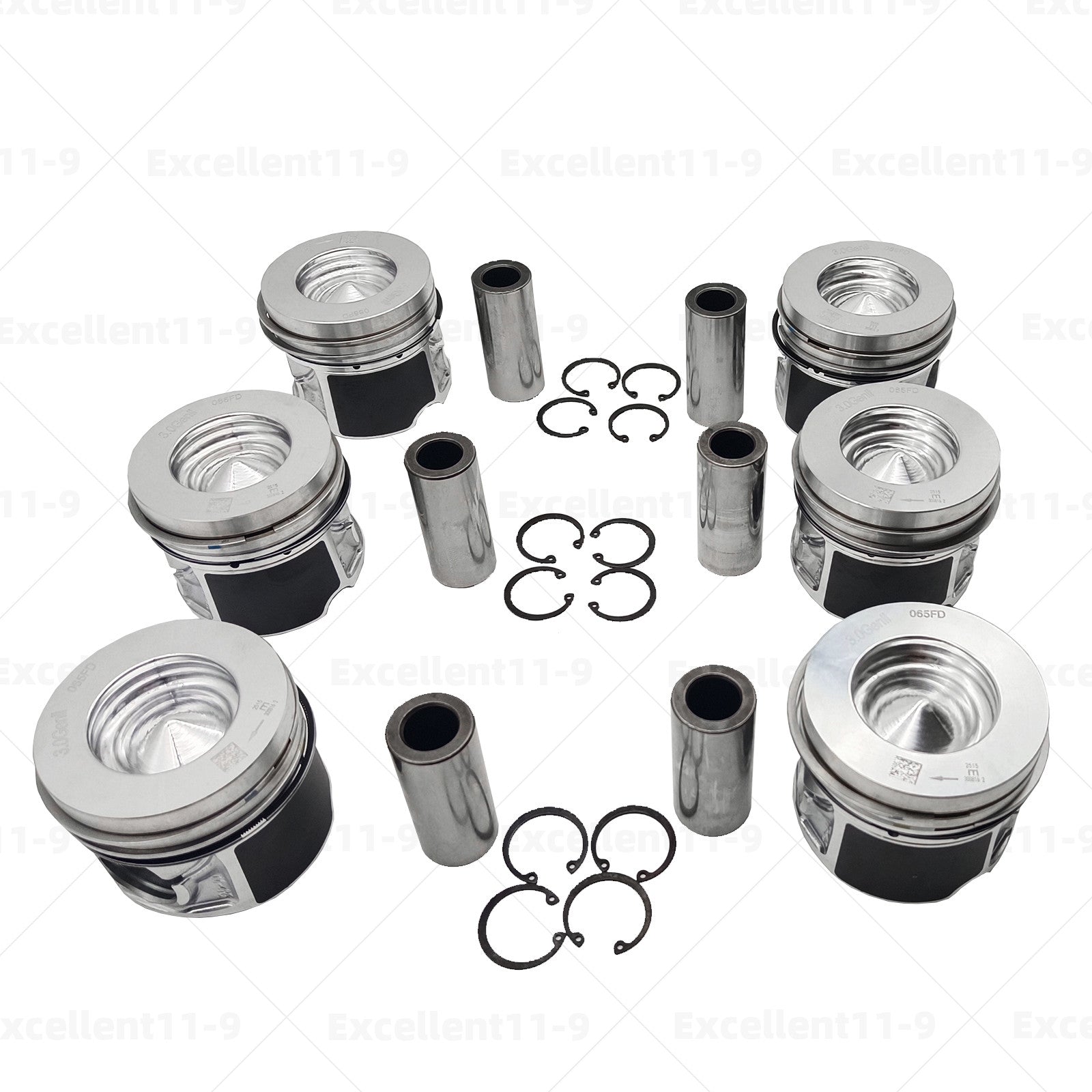 6-Piece TDI Piston Ring Set Φ83.01 mm for Touareg, for Audi A4, A5, Q5, Q7, CDUD 3.0T- n