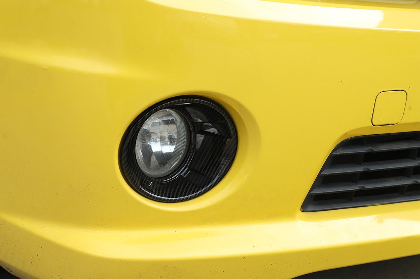 Front Fog Light Lamp Cover Trim for Chevrolet Camaro 2010-2015 Carbon Fiber ABS
