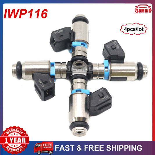 4 new IWP116 Fuel Injectors for Fiat Punto Doblo Mk2 1.2 Seicento 1.1 8V