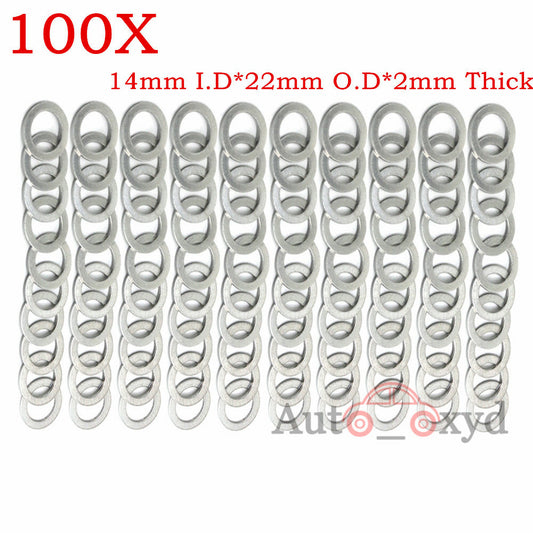 100PCS 14MM OIL DRAIN PLUG WASHER GASKETS FOR (P/N 94109-14000) for HONDA / for ACURA Q