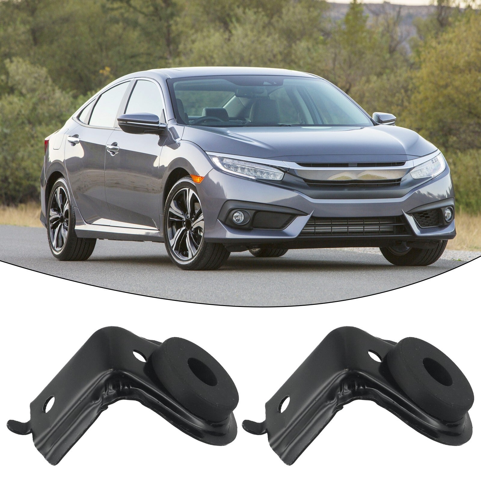 Quality Upper Radiator Bracket Cushion for for Civic Pack of 2