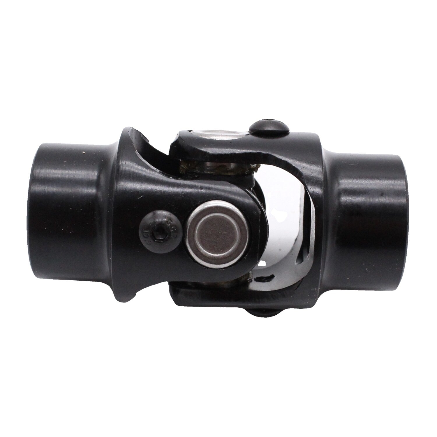 Steering Shaft U Joint Coupler 3/4 Round x 3/4 Round Black For Car Universal