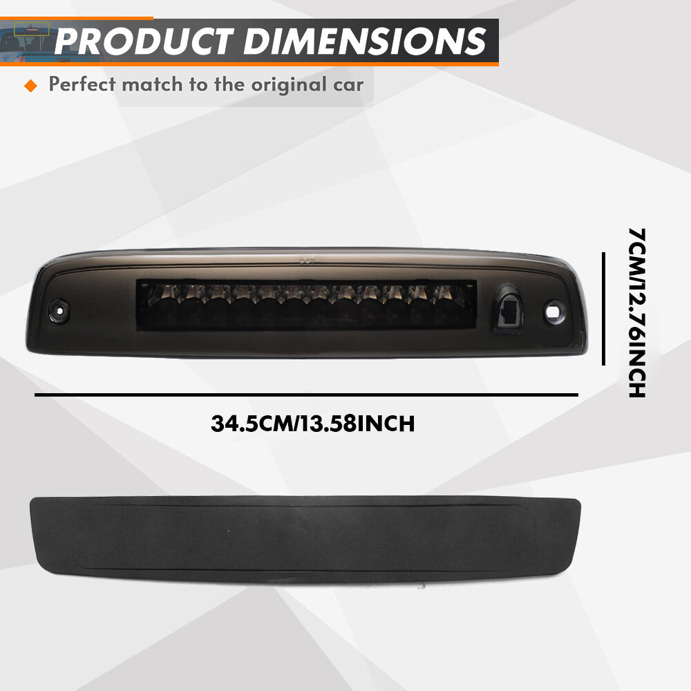 Black Smoke Rear LED Third [3rd] Brake Light Applicable to 03-16 Expedition/ for Navigator n