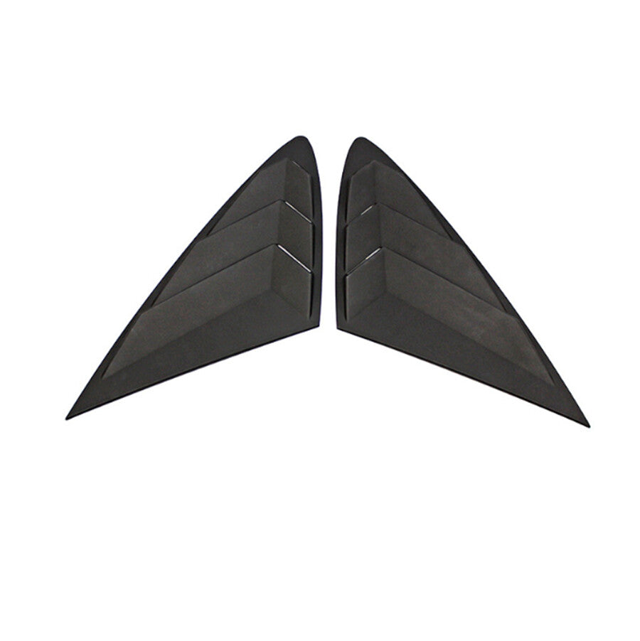 Pair Rear Side Vent Window Louver Cover Matte Black For 2020-2023 for Hyundai Sonata