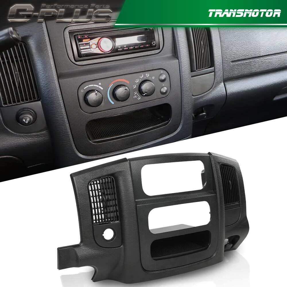 Fit for 02-05 for Ram 1500 Center Dash Trim Bezel Radio Surround Panel Vents Slate Black- v