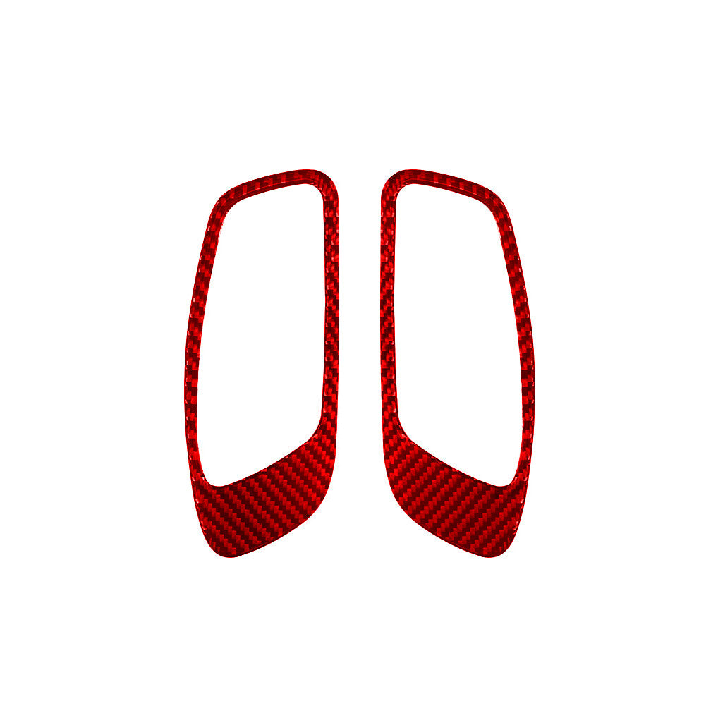 4Pcs Red Carbon Fiber Door Sill Strip Cover Trim For 718 2016-2022 v