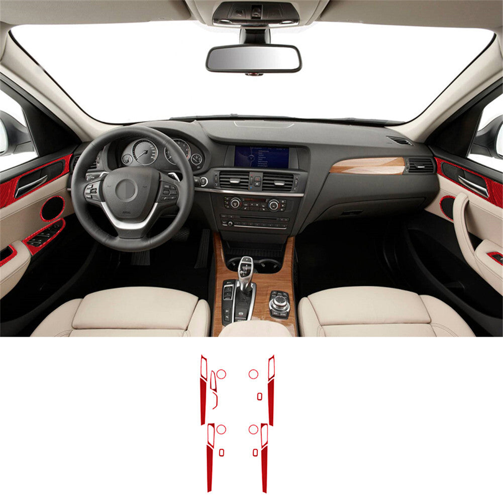 3Pcs Central Gear Shift Trim Cover Carbon Fiber For FJ Curiser 2007-2021 v