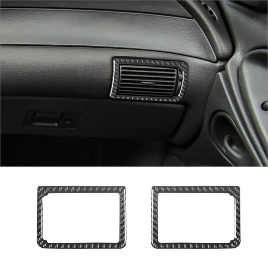 Carbon Fiber Side Air Vent Outlet Trim for Ford for Mustang Convertible 2001-2004