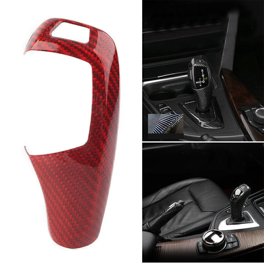 Carbon Fiber Trim Gear Shift Knob Cover Panel for BMW F10 F11 F20 F30 F34 Q