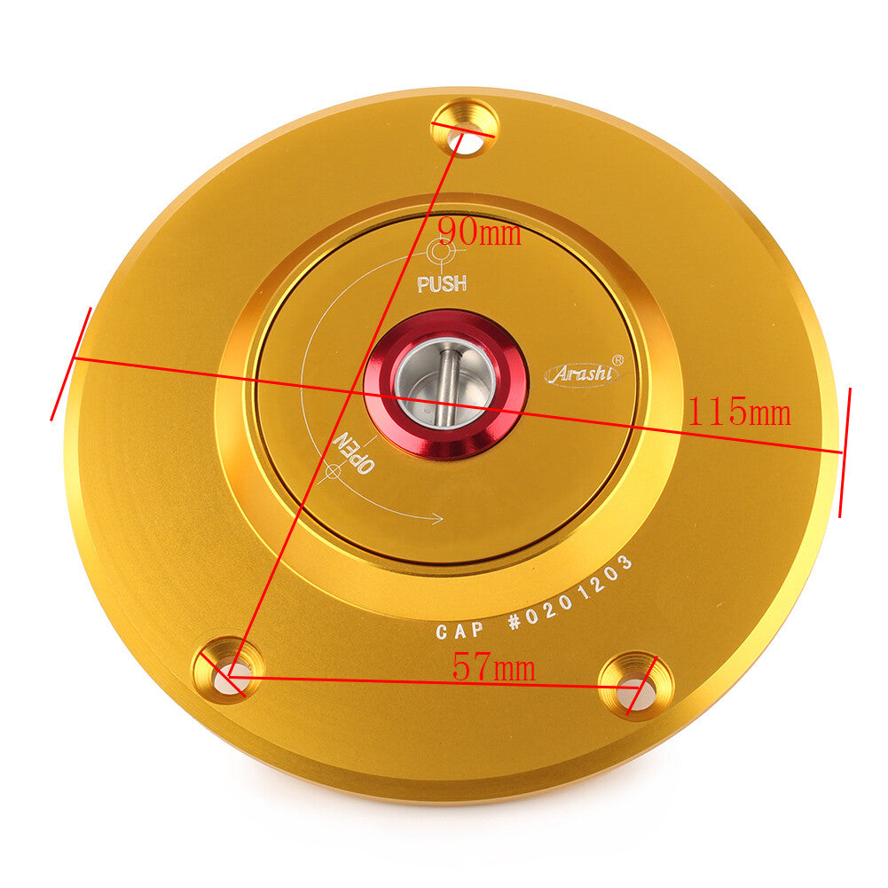 for Kawasaki ZX-10R 2004-05 ZX-9R 2000-2003 Gold Gas Fuel Tank Cap  Key