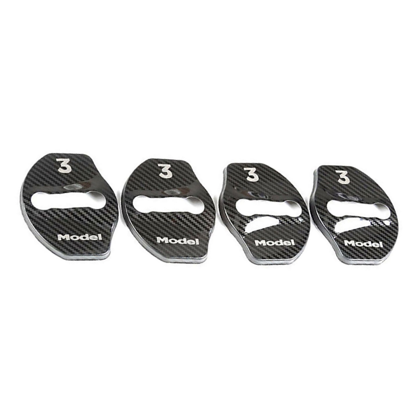 4 Pcs Stainless Steel Door Lock Cover Case Car Components for Tesla Model 3