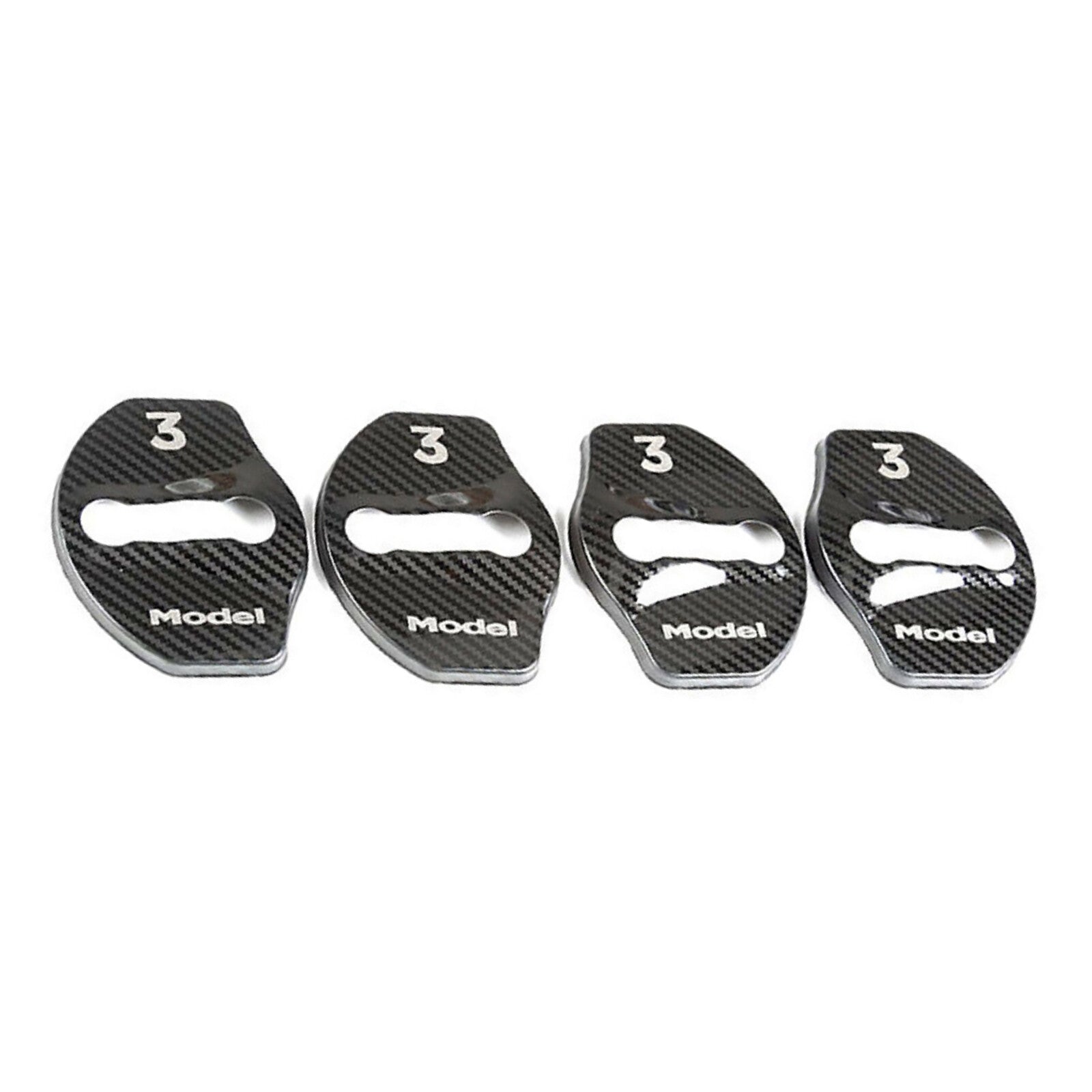 4 Pcs Stainless Steel Door Lock Cover Case Car Components for Tesla Model 3