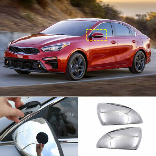 for Kia Forte K3 2019-2023 Chrome Exterior Rear View Mirror Cover Wing Trims ABS