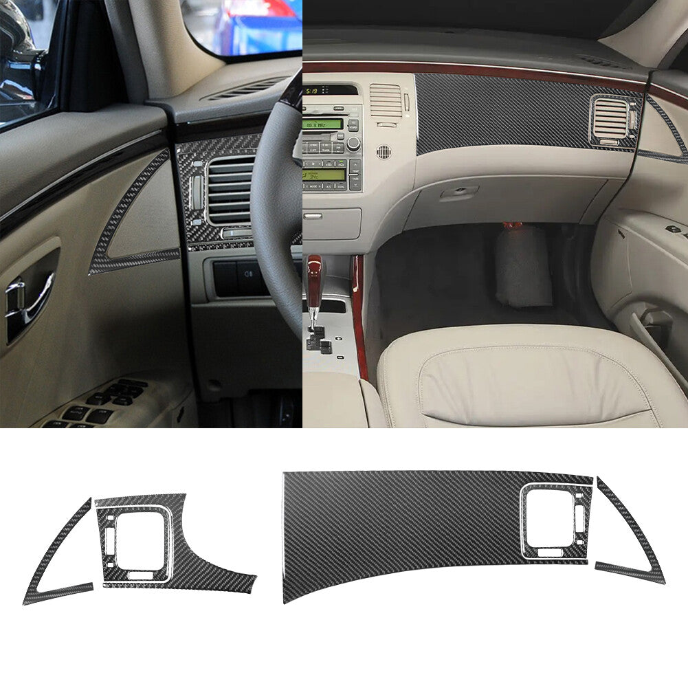 6Pcs Carbon Fiber Steering Wheel Button Cover Trim Type A for Chrysler 300 05-07 v