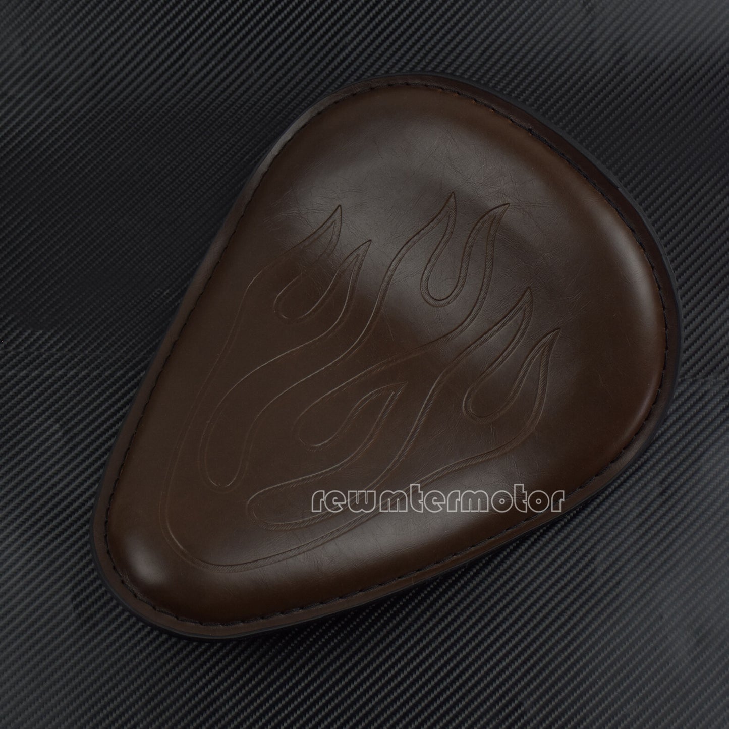 Motorcycle Flame Solo Driver for Seat Brown Fit for Harley Dyna Chopper Bobber XL883 Q