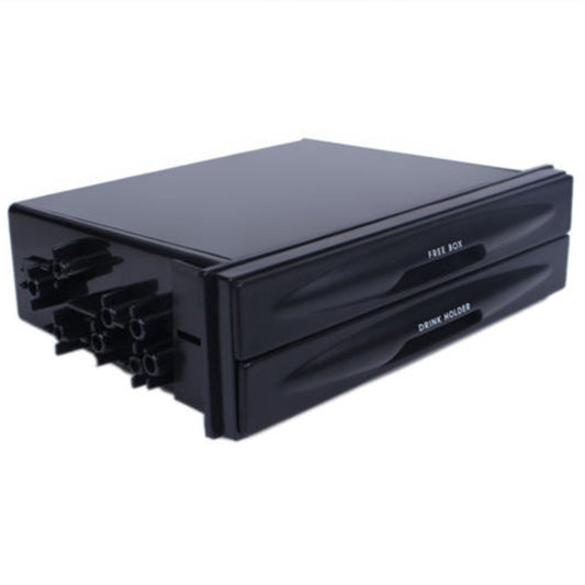Double Din Dash Radio Installation Pocket Cup Holder Storage Box Car Accessories