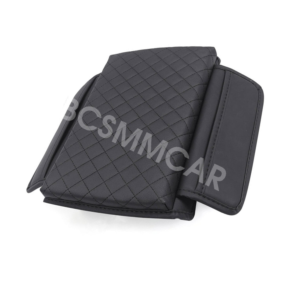 Car Armrest Cushion Control Box Pad Waterproof W/Storage Bag For Phone Wallet Q