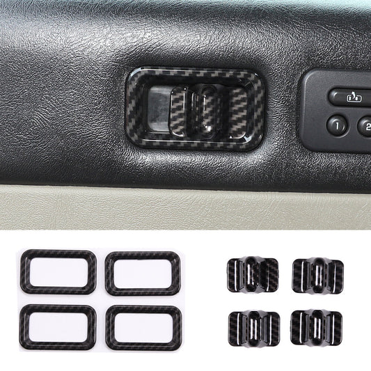 Blue alloy rearview mirror adjustment and volume knob rings for Toyota Tacoma 16-19 USA