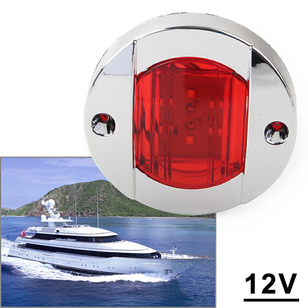 12V LED Side Marker Trailer Lights Red Lamp Round Fit Truck Trailer RV Boat Car
