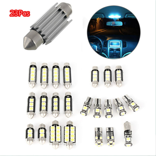 23Pcs Car Inside Light Dome Trunk License Plate Lamp LED White Bulb Read Kit