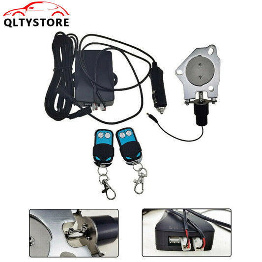 3'' Electric Exhaust Butterfly Valve Kit Remote Control Stainless steel Headers Q
