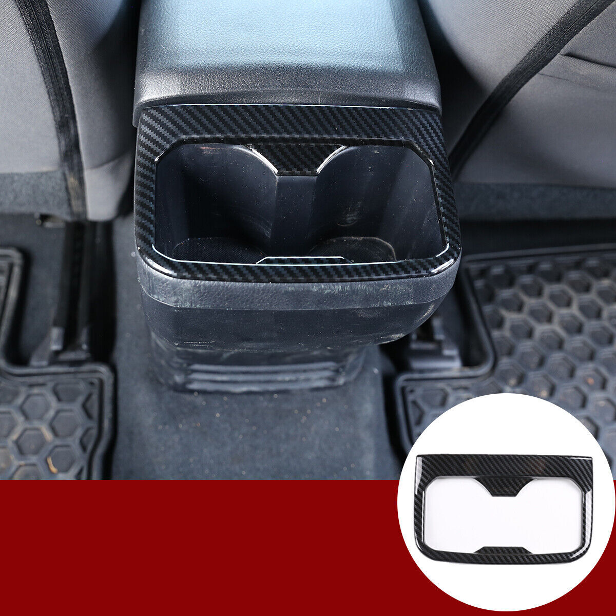 ABS carbon fiber headlight switch frame decorative cover suitable for Tundra 2022-2023- v