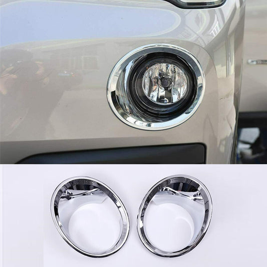 Chrome ABS Exterior Front Fog Light Lamp Cover Trim Fit for BMW X1 F48 2016-2021