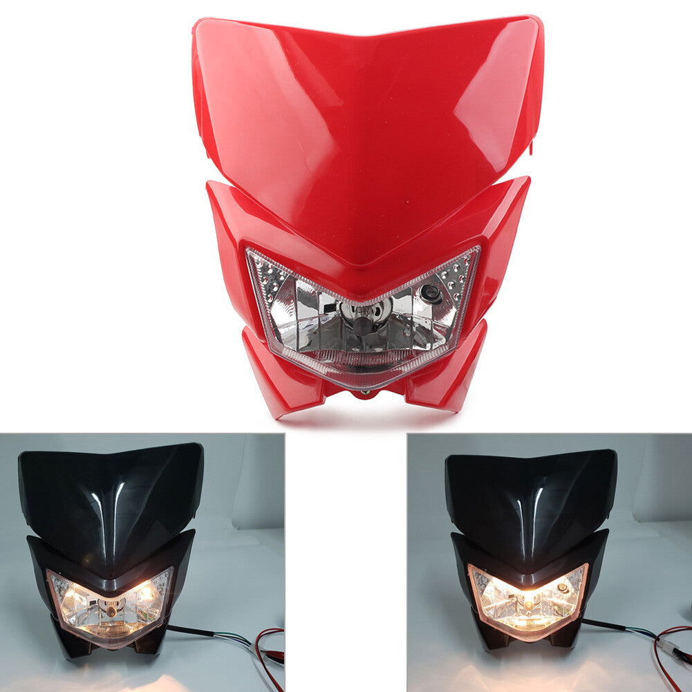Frontscheinwerfer Verkleidung f¨¹r Mx Enduro Dirt Trail Bike Motor 250ccm Rot