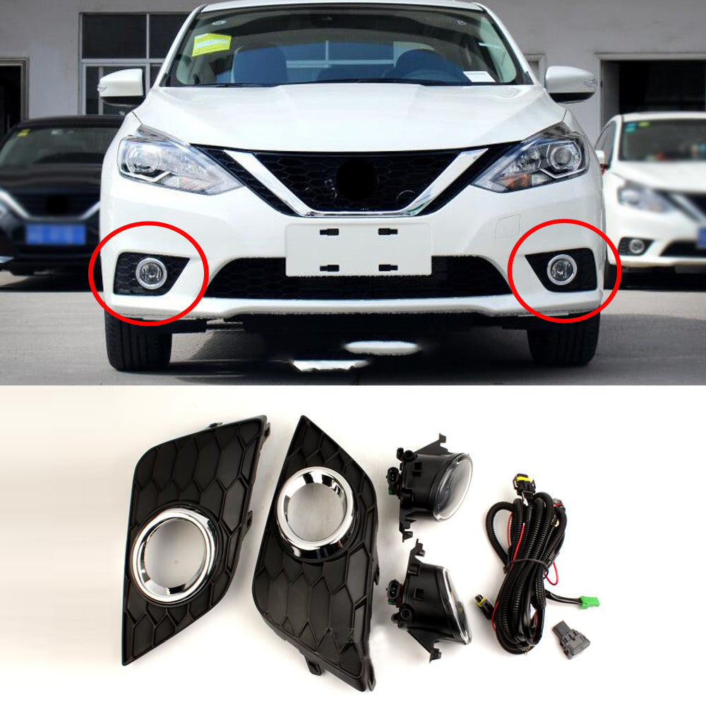for Nissan Sentra 2016-2019 S SV SL SR Halogen Front Fog Lamp Assembly Replace