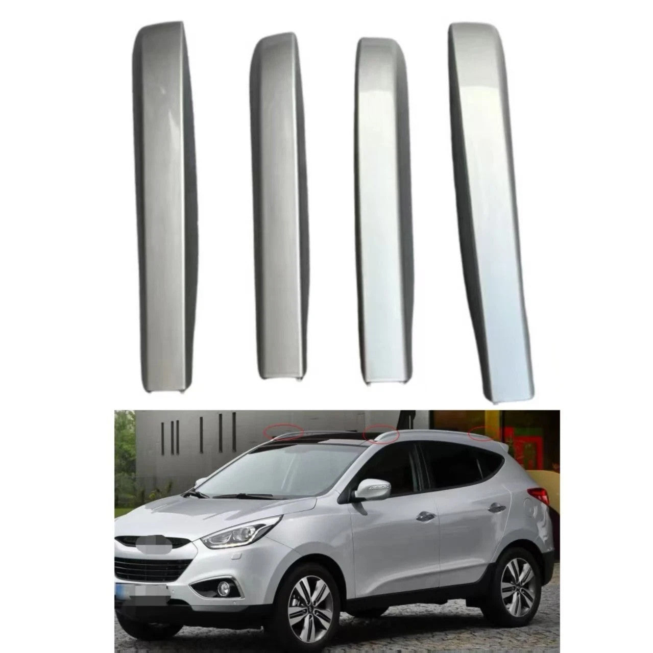 4Pcs Roof Luggage Rack Cover for Hyundai IX35 for TUCSON 2011 2012 2013 2014 2015 Q