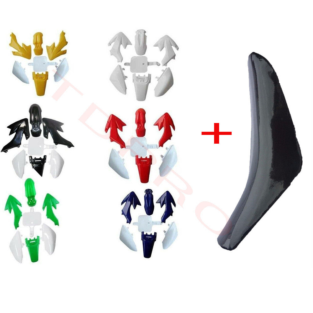 Plastics Fender Kit + for Seat for CRF50 Dirt Bike Pit 70cc 90cc 110cc 125cc SSR SDG
