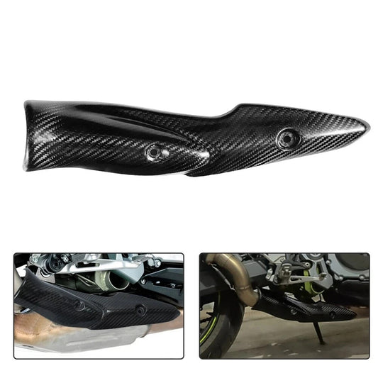 Motorcycle Exhaust System Carbon Fiber Heat Shield Muffler Cover Fit For Z900