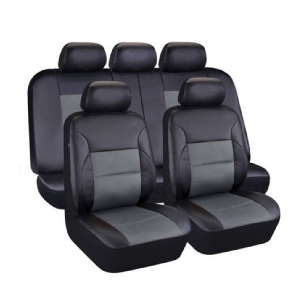5-Seats Full Set Car for Seat Cover Front Rear Cushion Protector Leather Waterproof. n