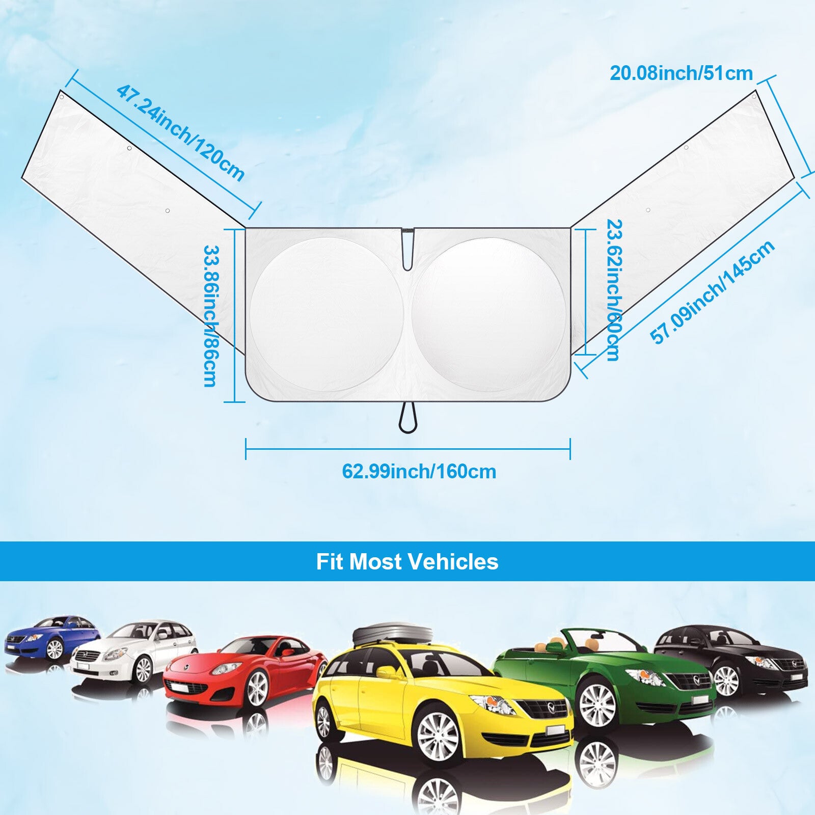 Auto Windshield Sun Shade Car Front Side Window Foldable Sunshade Visor UV Visor