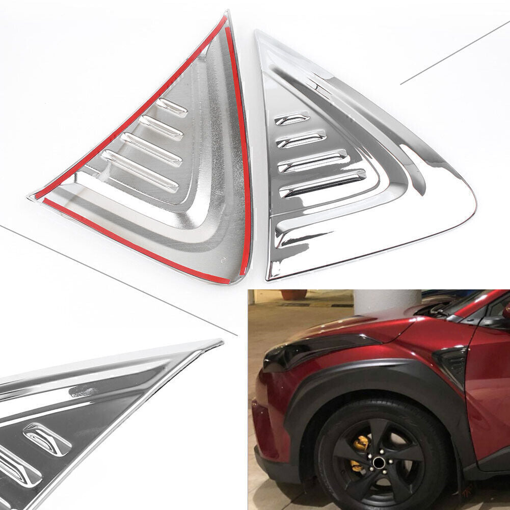 for Toyota CHR C-HR 2016-2018 2017 Car Side Fender Air Vent Cover Trim Chrome