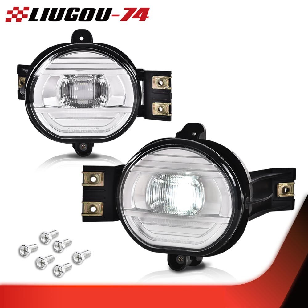 Fits 2002 - 2009 for Dodge for Ram LED Fog Light Left + Right 1 Pair Brand New - v
